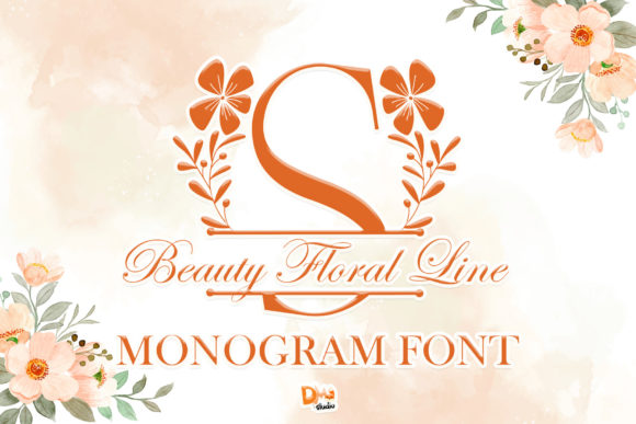 Beauty Floral Line: A Romantic Decorative Font for Boutique Branding