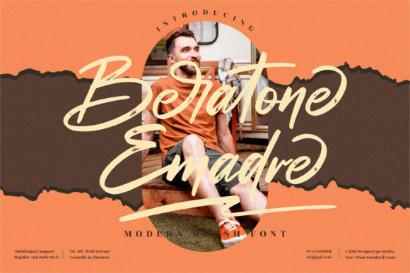 Beratone Emadre: A Flowing Script Font for Campaign Design