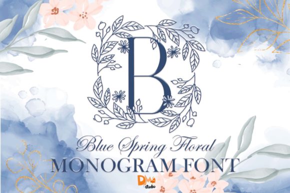Craft Stunning Products with Blue Spring Floral Monogram Font