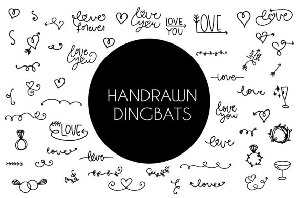 Crafting with Wedding Love Dingbats: A Hand-Drawn Font for Makers and Small Shops