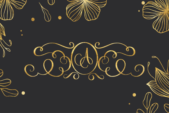 Decorative Monogram: A Dainty Display Font for Elegant Branding