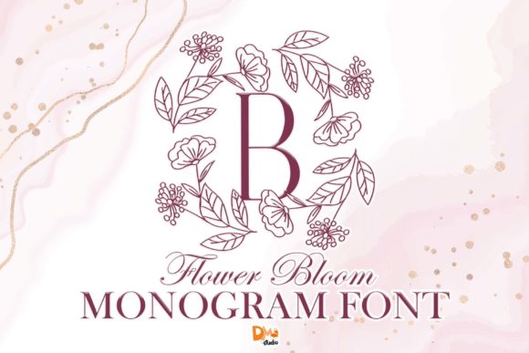 Flower Bloom Monogram: A Decorative Font for Your Small Business Branding