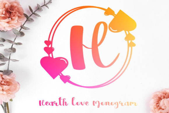 Hearth Love Monogram: A Decorative Font for Handmade Products