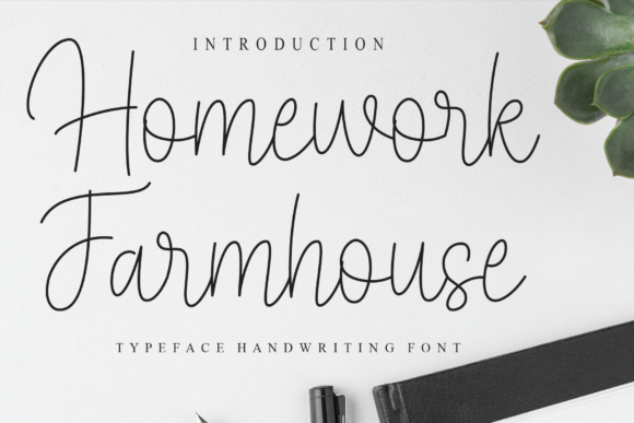 Homework Farmhouse: A Thin, Refined Script Font for Handmade Sellers