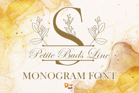 Petite Buds Line Monogram: A Web Designer’s Honest Take on a Decorative Display Font