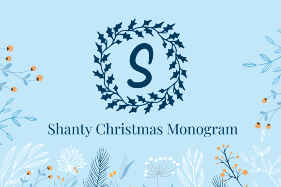 Shanty Christmas Monogram: A Fresh Decorative Font for Small Business