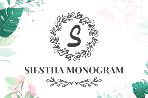 Siestha Monogram: A Decorative Font for Thoughtful Brand Designs