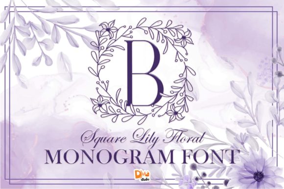 Square Lily Floral Monogram: A Designer's Font Review