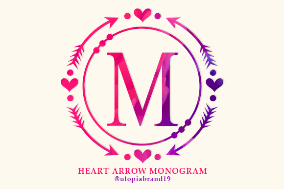 Testing Heart Arrow Monogram in a Real Web Design Project
