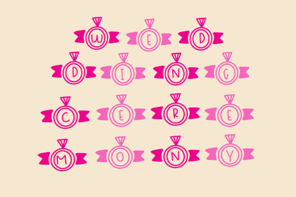 Wedding Badge Dingbats: A Decorative Font for Editorial Charm